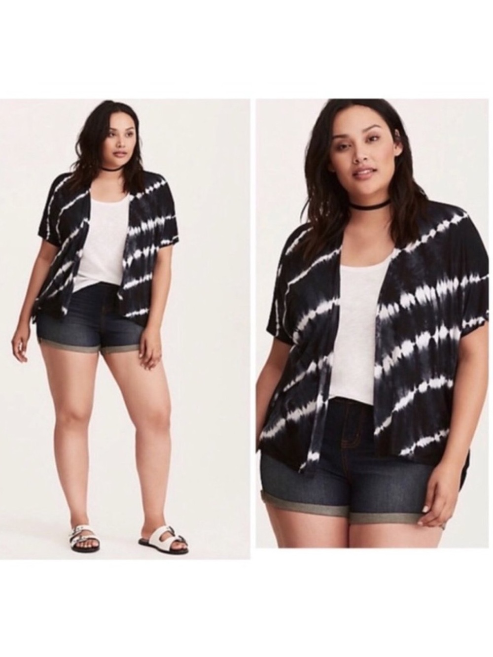 Torrid 1X Open Front Tie Dye Cardigan Top